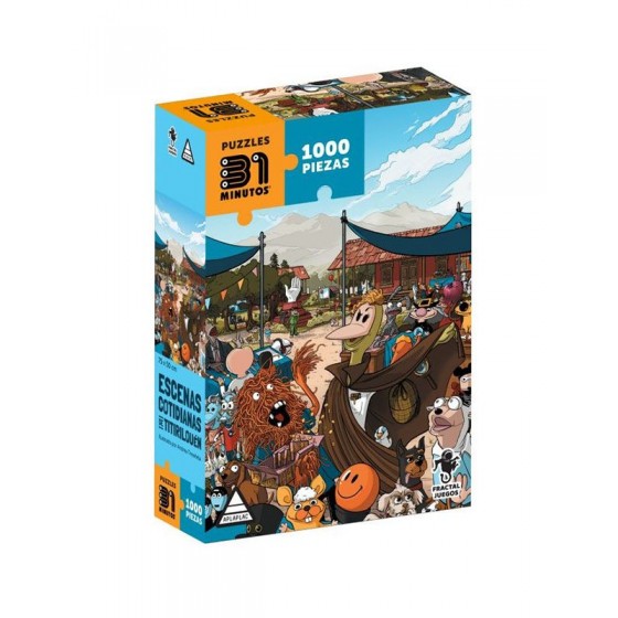 Puzzle Escenas Cotidianas de Titirilquen (1000pc) - 31 Minutos